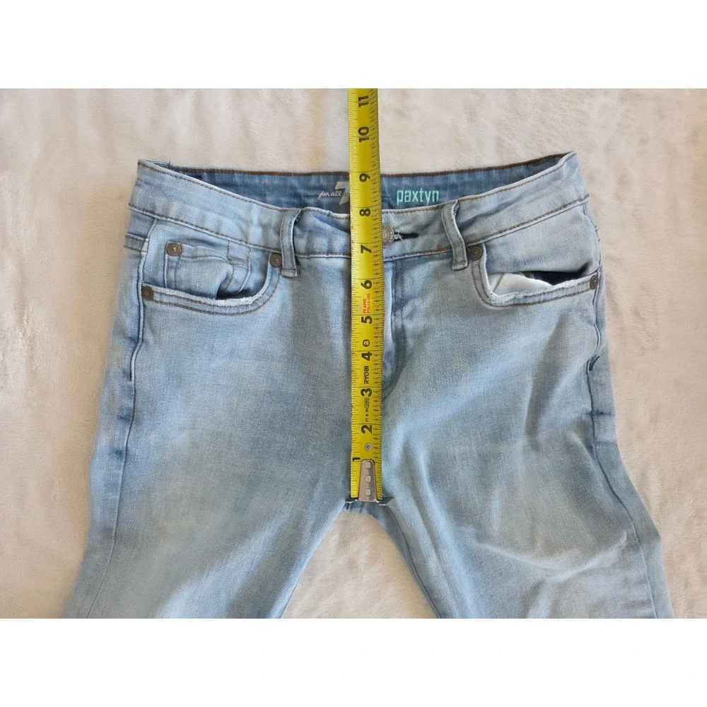 7 For All Mankind Paxton Light Wash Distressed Skinny Jeans Girls‎ Size 10